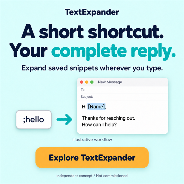 TextExpander — A shortcut. A saved reply.